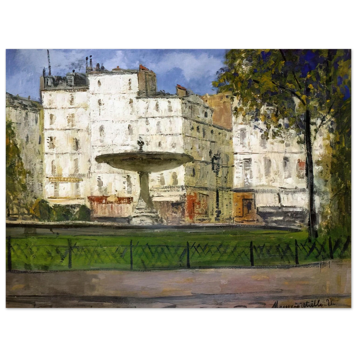 Maurice Utrillo - PLACE PIGALLE 75x100 cm / 30x40inches Fine Art Poster