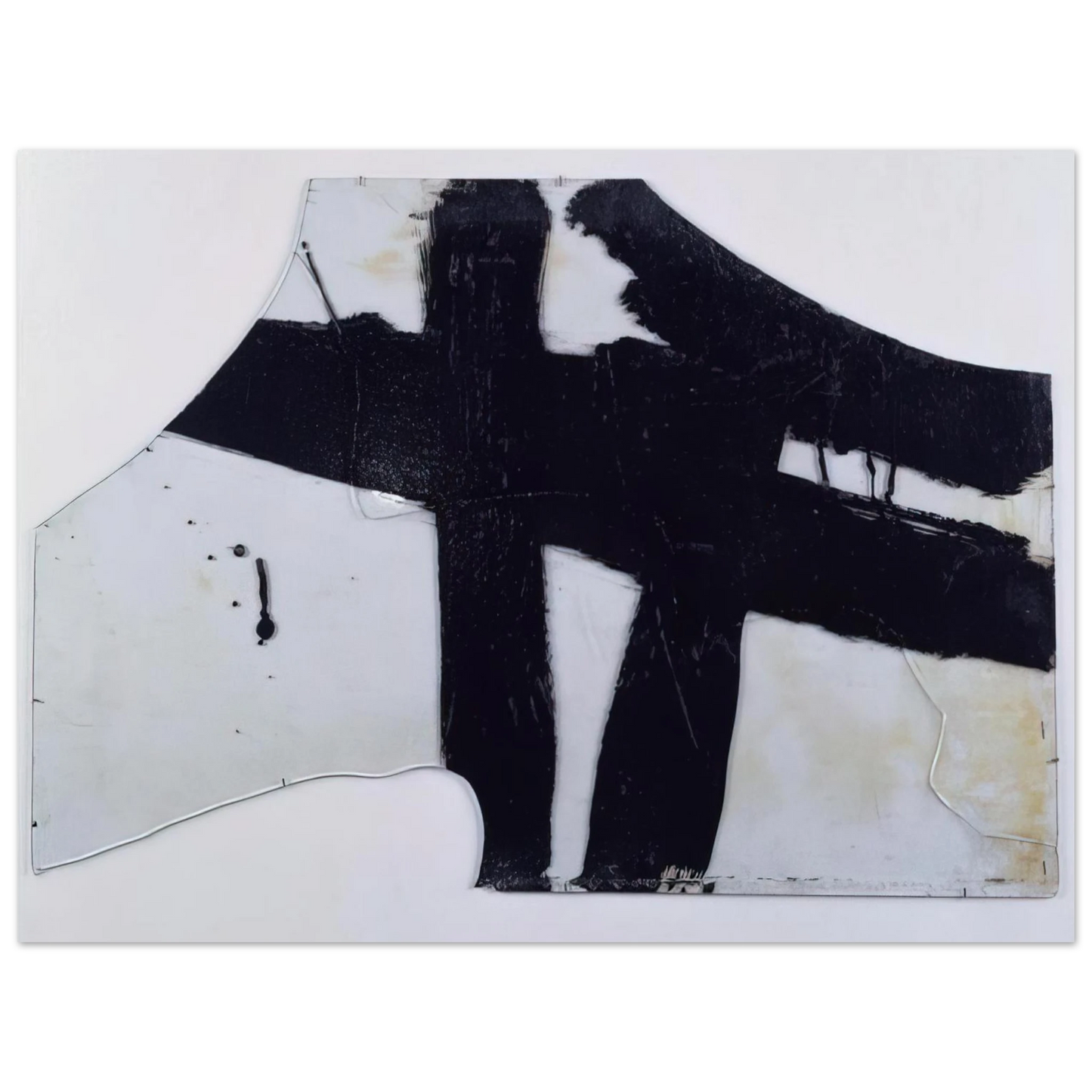 Pierre Soulages - Goudron sur verre 45.5 x 76.5 cm, 1948 - 1948 75x100 cm / 30x40inches Fine Art Poster