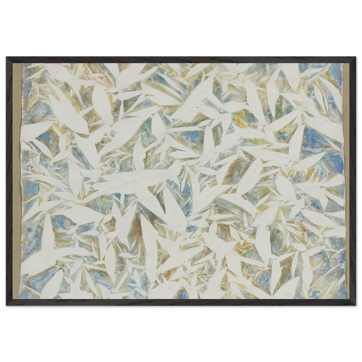 Untitled - 1971 N6 - Simon Hantai 70x100 cm / 28x40 inches Framed Art Print – Black Wooden Frame