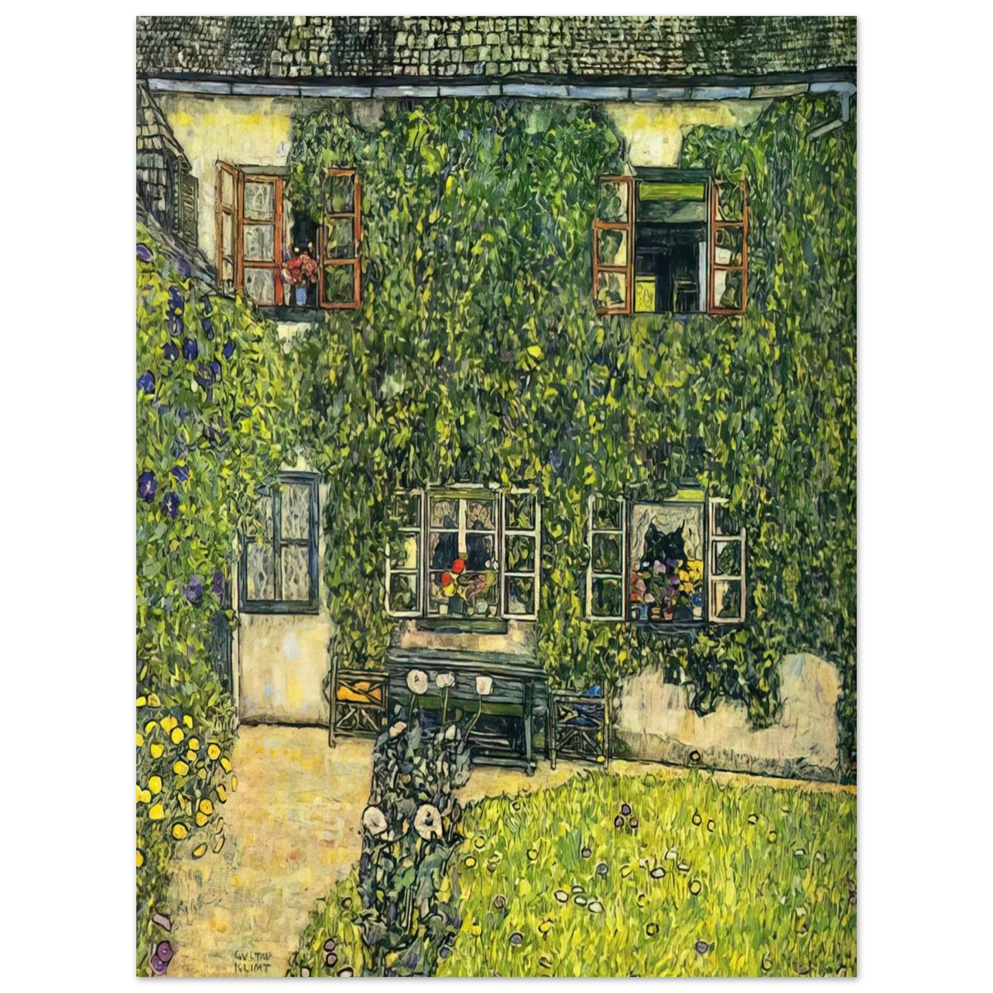 Gustav Klimt - THE HOUSE OF GUARDABOSCHI 75x100 cm / 30x40inches Fine Art Poster