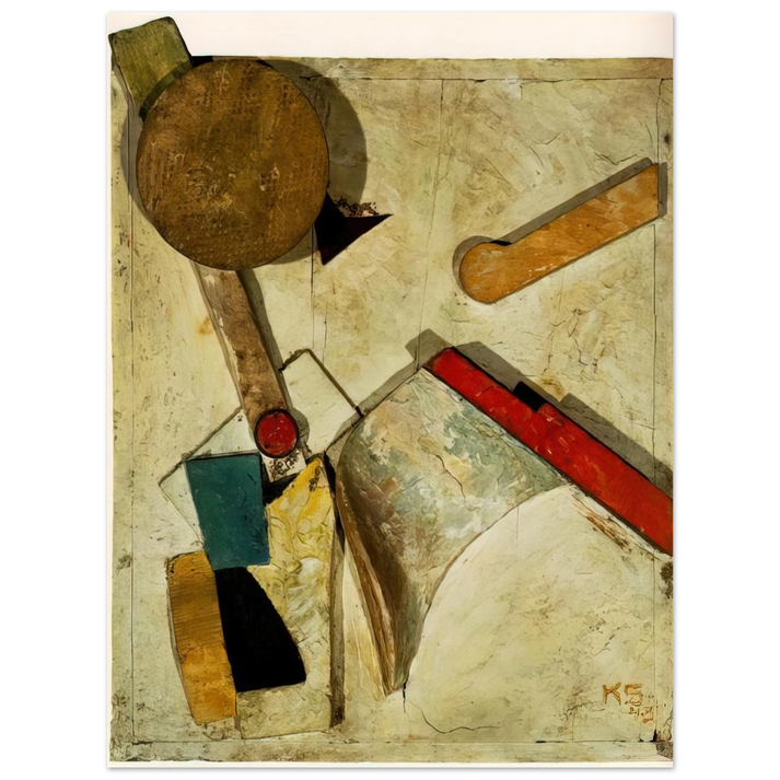 Kurt Schwitters - HEAVY RELIEF 1945 75x100 cm / 30x40inches Fine Art Poster