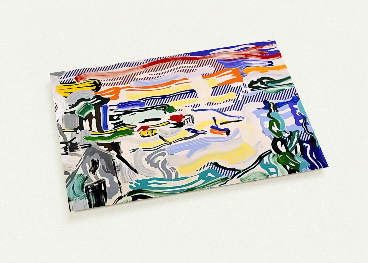 COAST VILLAGE 1987 By Roy Lichtenstein Pack of 10 Post Cards | Roy Lichtenstein Post Cards | A6 (10.5 x 14.8 cm) - 4.1 x 5.8 inches