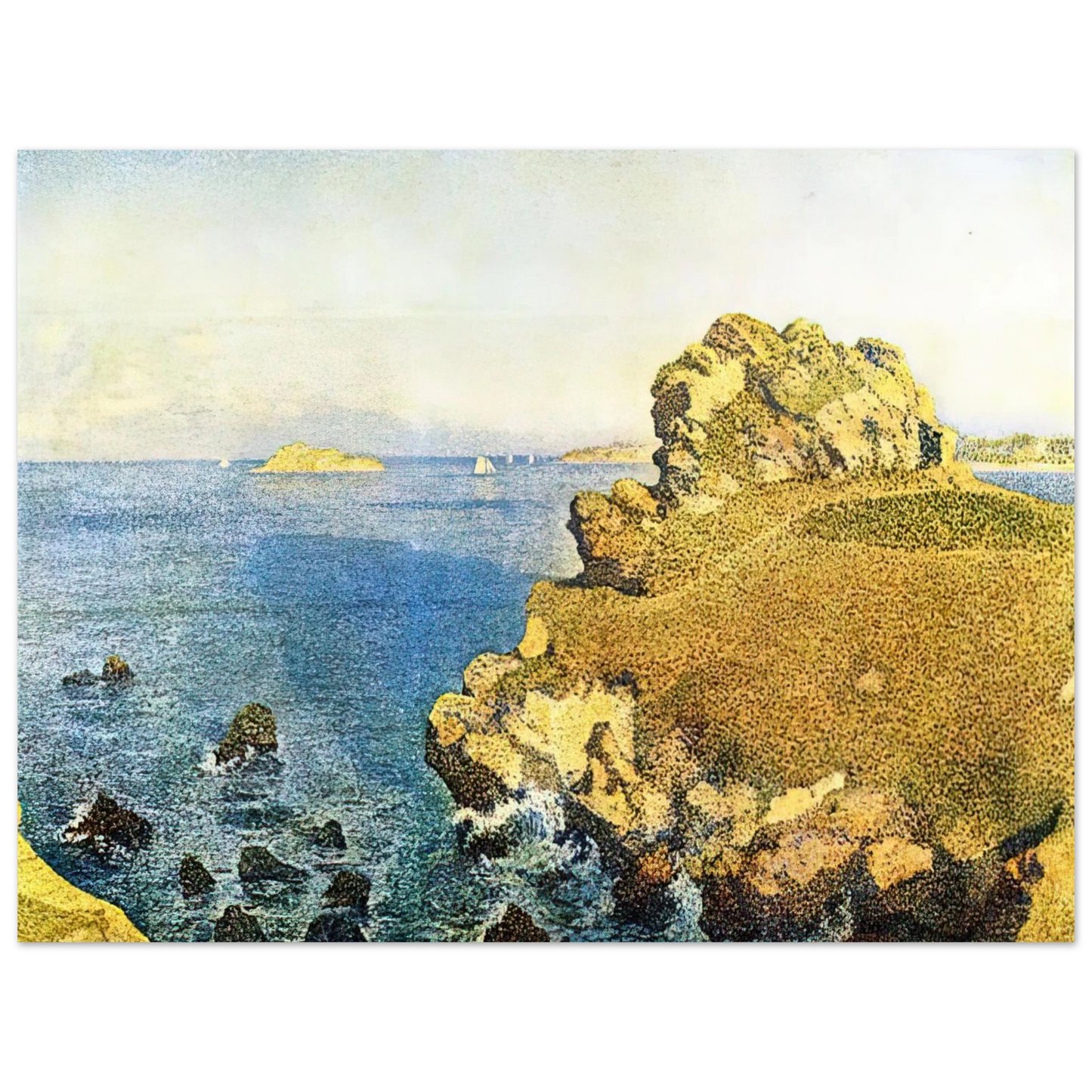 Theo van Rysselberghe - THE POINTE DE PER KIRIDEC AT ROSCOFF 75x100 cm / 30x40inches Fine Art Poster