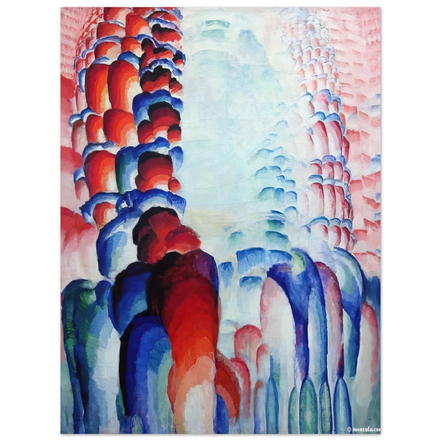 Frantisek Kupka - Hindu Motif, or Graduated Red 75x100 cm / 30x40inches Fine Art Poster