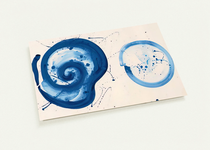 Composition Blue Balls By Sam Francis Pack of 10 Post Cards | Sam Francis Post Cards | A6 (10.5 x 14.8 cm) - 4.1 x 5.8 inches