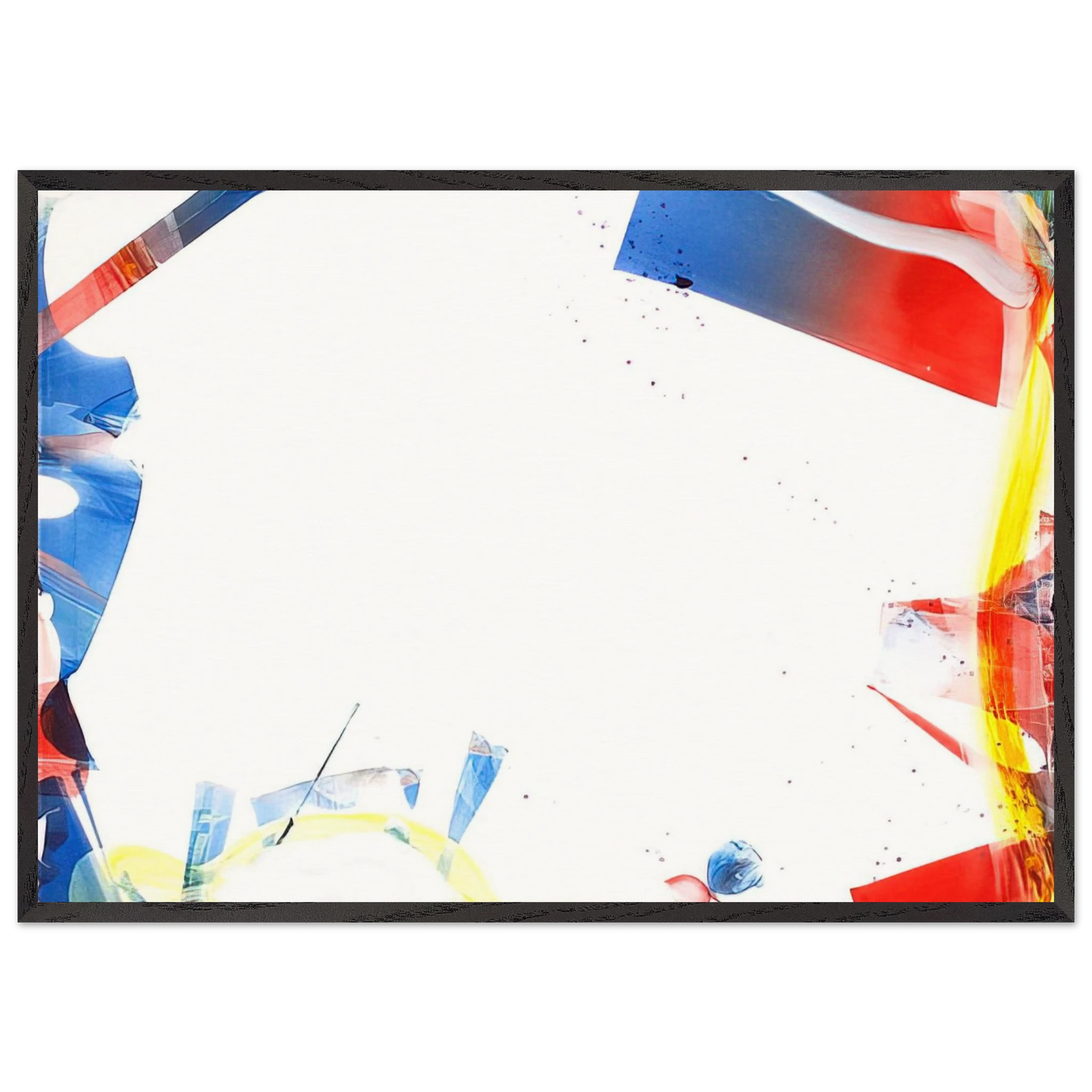 Untitled SFM66-04 - Sam Francis 70x100 cm / 28x40 inches Framed Art Print – Black Wooden Frame