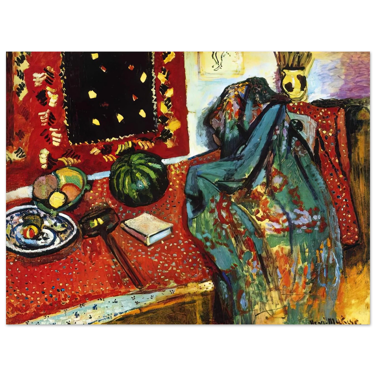 Henri Matisse - STILL LIFE WITH A RED RUG 1906 75x100 cm / 30x40inches Fine Art Poster