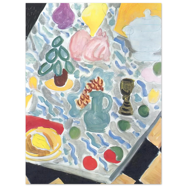 Henri Matisse - STILL LIFE WITH A MARBLE TABLE 1941 75x100 cm / 30x40inches Fine Art Poster