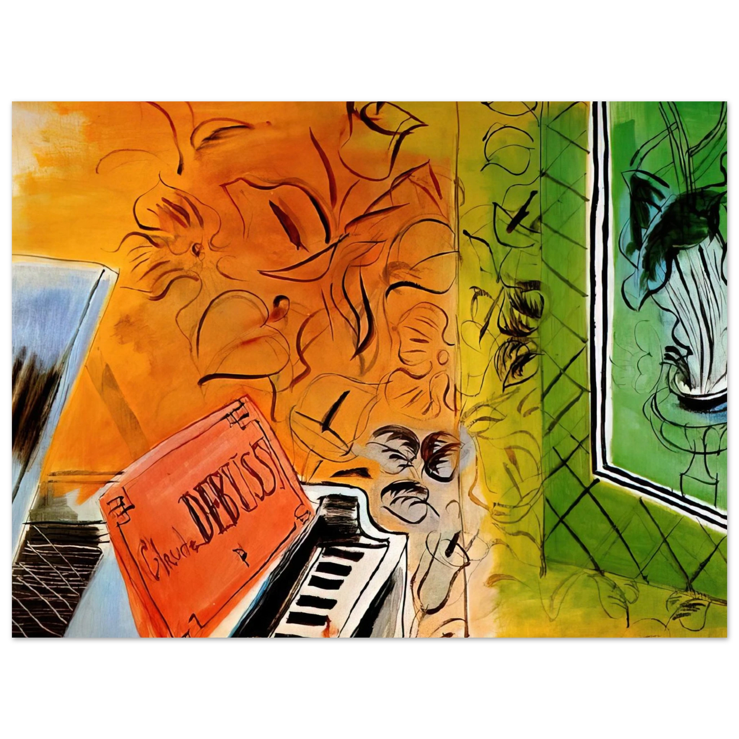 Raoul Dufy - HOMAGE TO CLAUDE DEBUSSY 1952 75x100 cm / 30x40inches Fine Art Poster