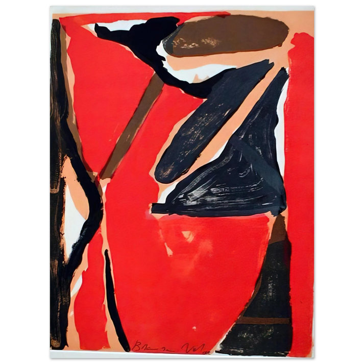 Bram van Velde - L'Unique III - 1973 75x100 cm / 30x40inches Fine Art Poster