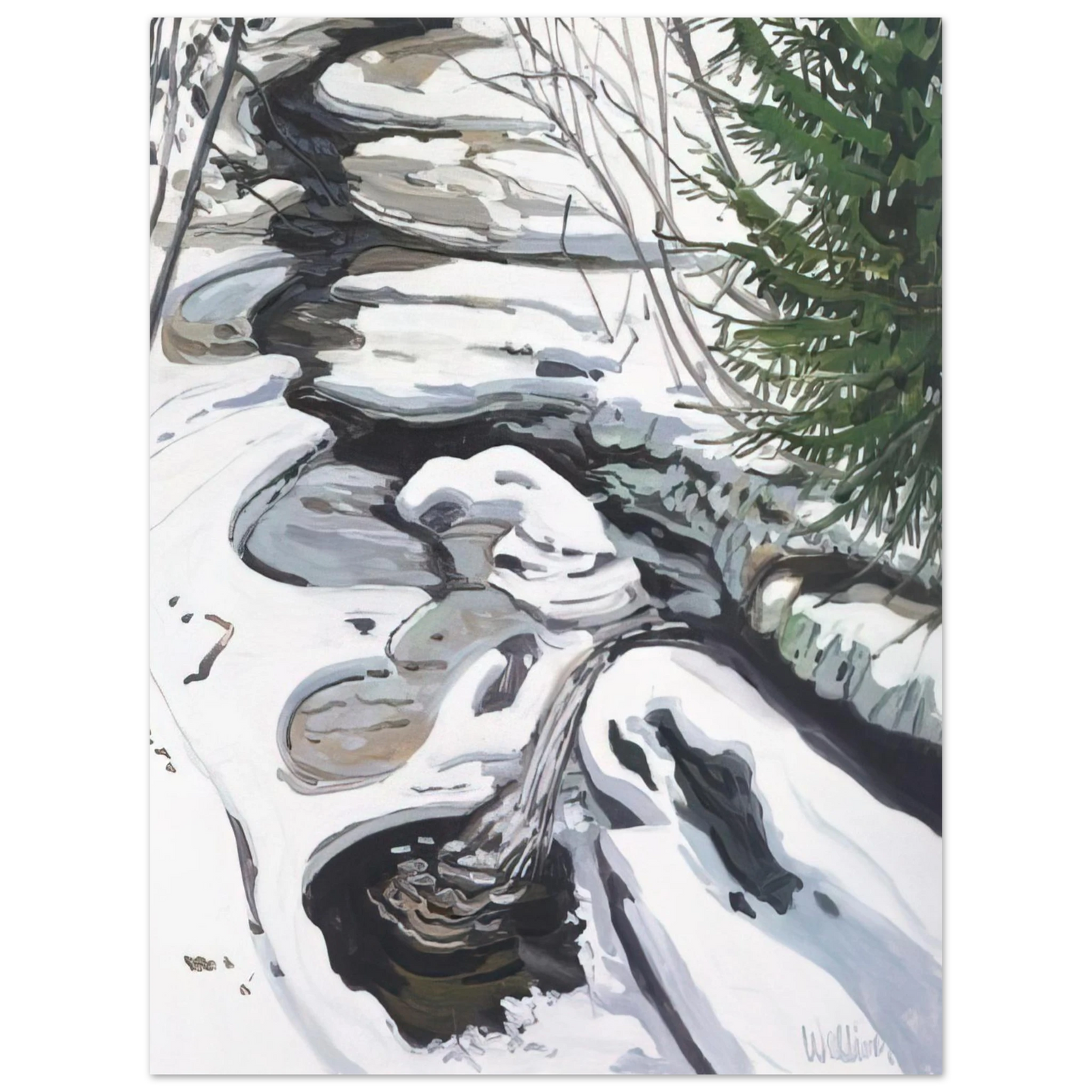 Neil Welliver - Study for Head of Passagassawaukeg - 1992 75x100 cm / 30x40inches Fine Art Poster