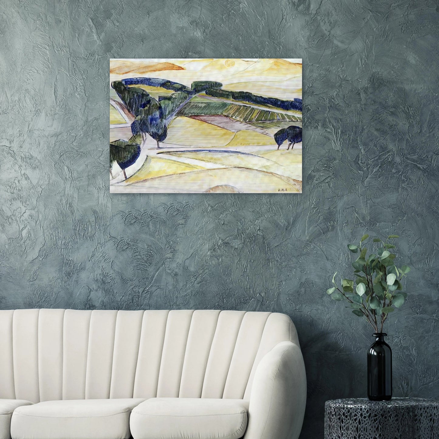 LANDSCAPE AT TOLEDO 1913 - Diego Rivera Brushed Aluminum Print - 70x100 cm / 28x40 inches | Diego Rivera Aluminum Print | Diego Rivera Prints