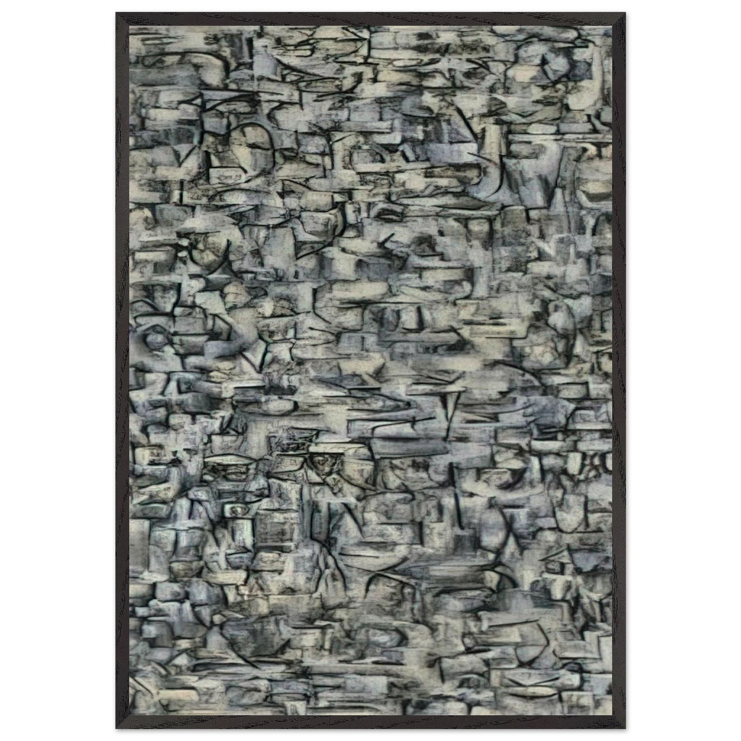 Number 22 - 1949 - Ad Reinhardt 70x100 cm / 28x40 inches Framed Art Print – Black Wooden Frame