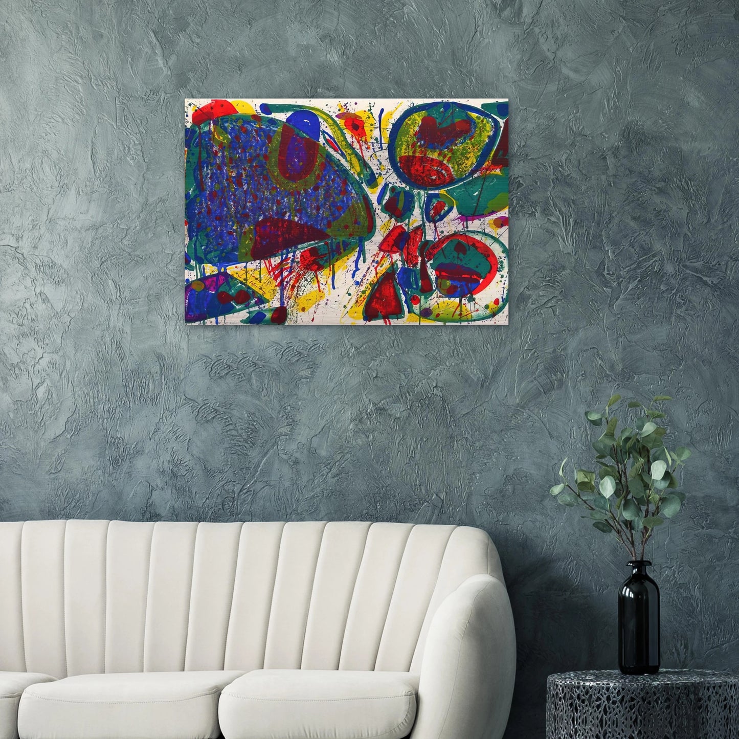 Variant III from Bright Jade Ghost - Sam Francis Brushed Aluminum Print - 70x100 cm / 28x40 inches | Sam Francis Aluminum Print | Sam Francis Prints