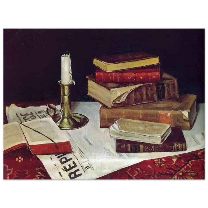 Henri Matisse - STILL LIFE WITH BOOKS AND CANDLE 1890 75x100 cm / 30x40inches Fine Art Poster