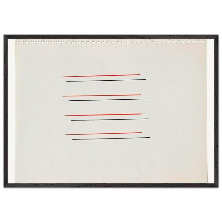 Untitled - 1971 N5 - Fred Sandback 70x100 cm / 28x40 inches Framed Art Print – Black Wooden Frame