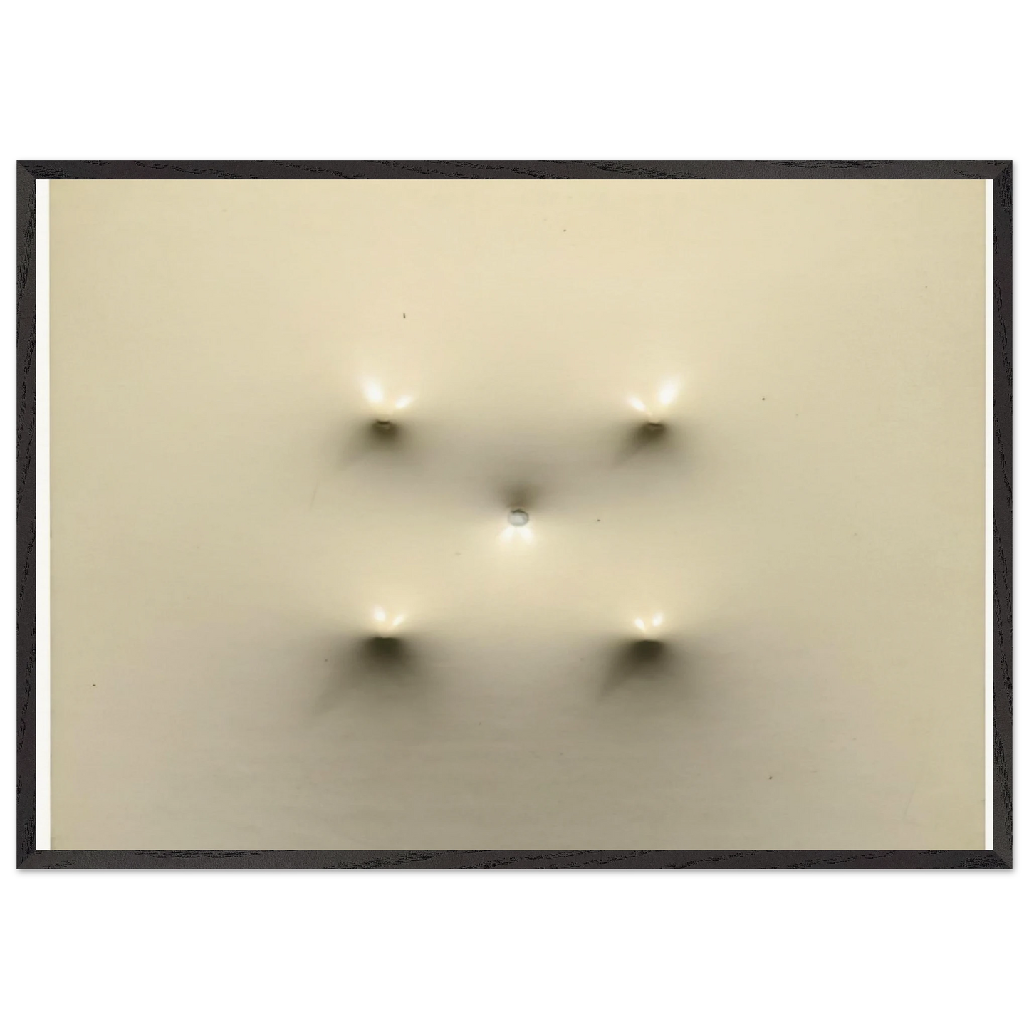 Superficie Bianca - 1967 - Enrico Castellani 70x100 cm / 28x40 inches Framed Art Print – Black Wooden Frame