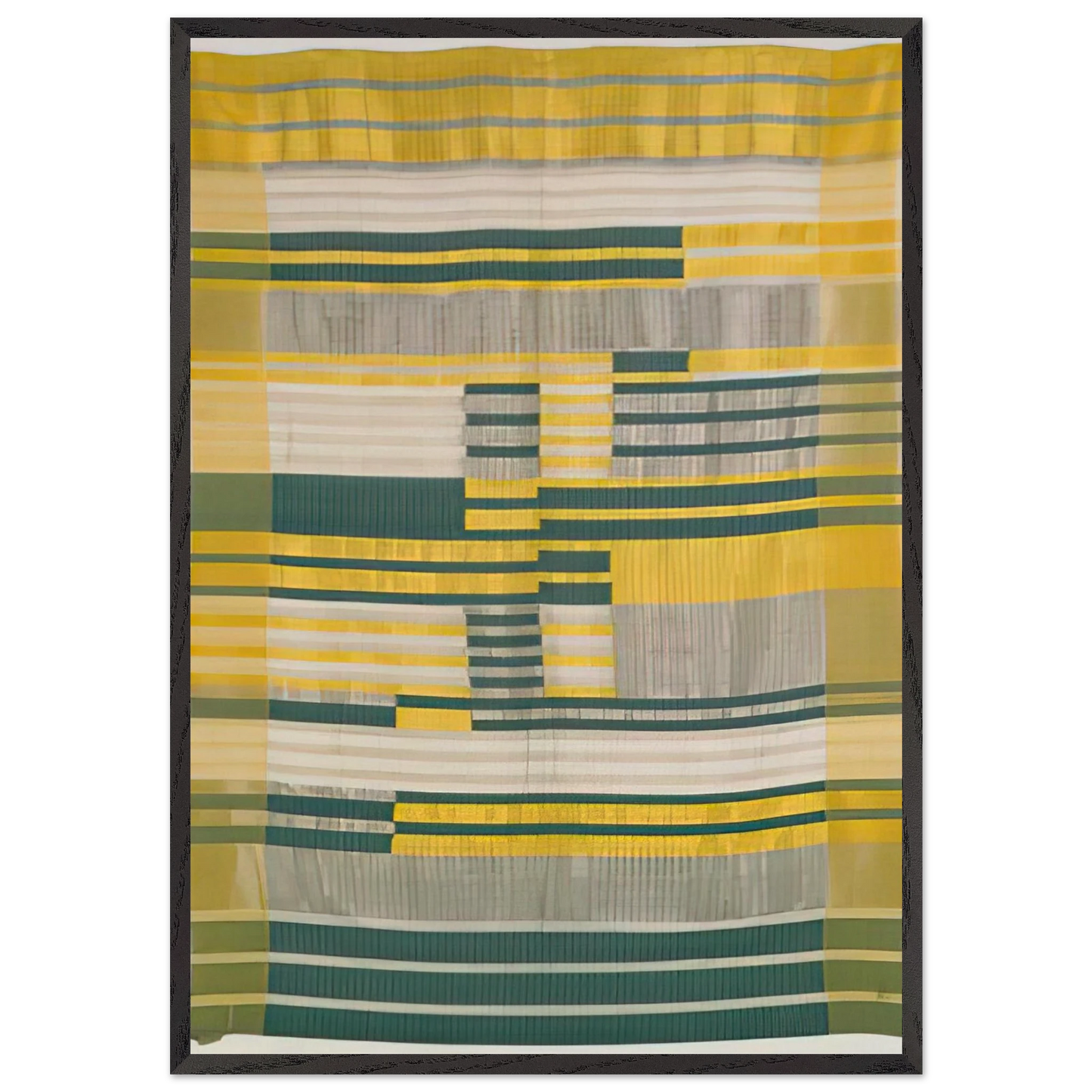 WALL HANGING 1925 - Anni Albers 70x100 cm / 28x40 inches Framed Art Print – Black Wooden Frame