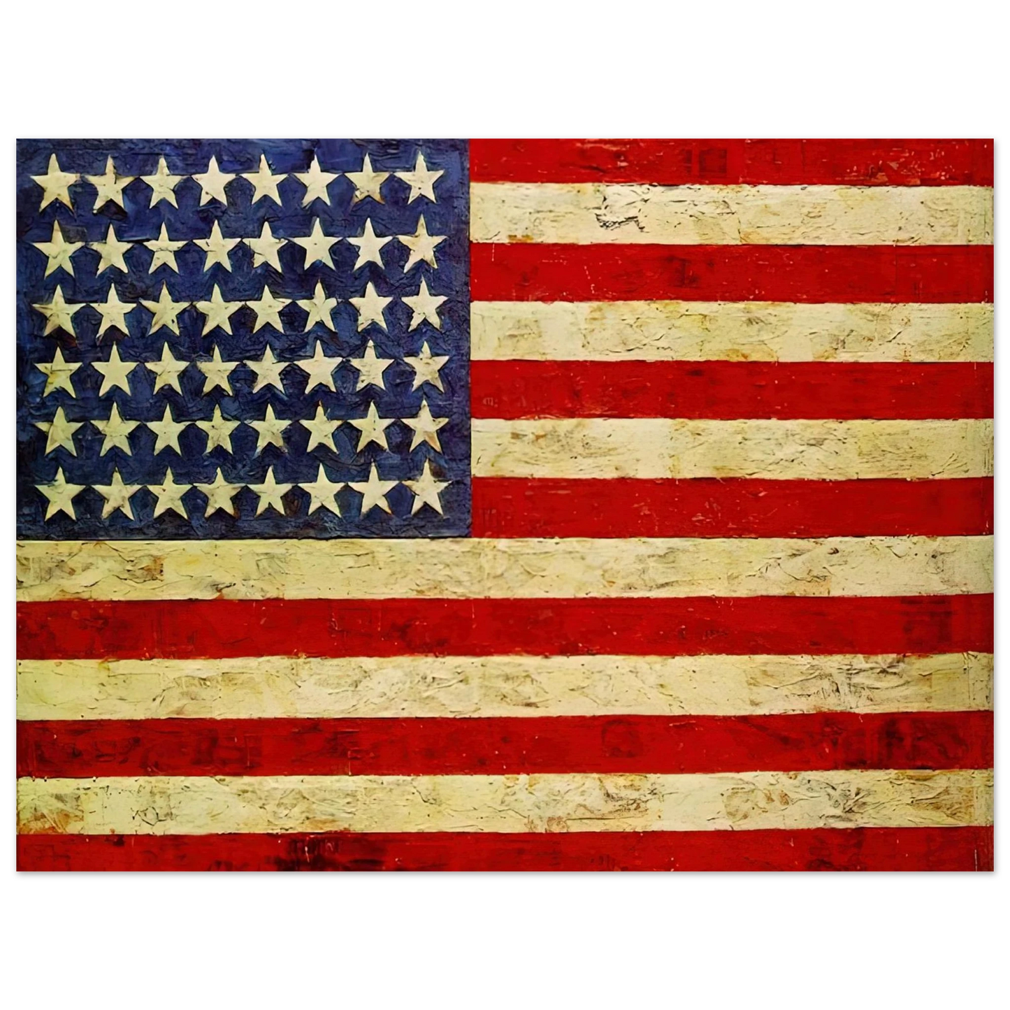 Jasper Johns - FLAG 75x100 cm / 30x40inches Fine Art Poster