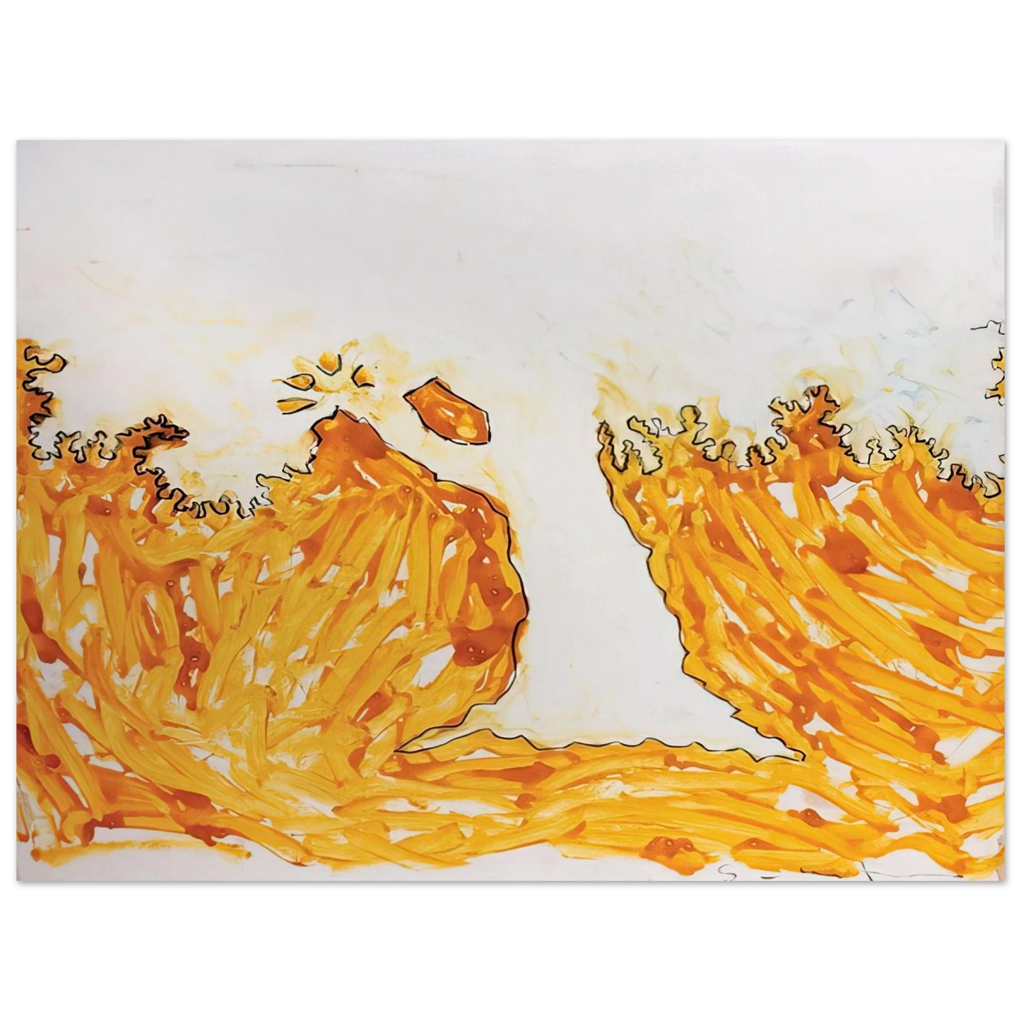 Mario Schifano - L'arbre en automne - Art Informel 75x100 cm / 30x40inches Fine Art Poster