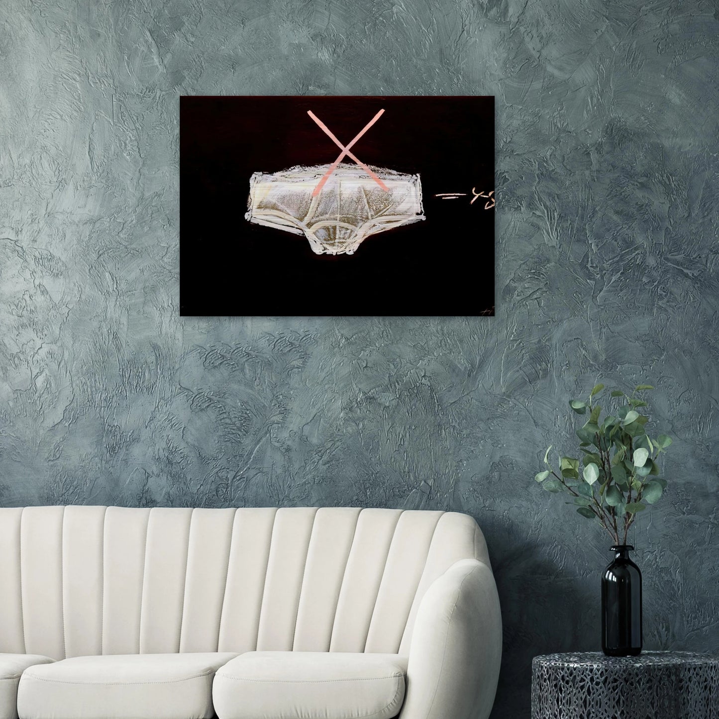 ROBA INTERIOR 1972 - Antoni Tapies Brushed Aluminum Print - 70x100 cm / 28x40 inches | Antoni Tapies Aluminum Print | Antoni Tapies Prints