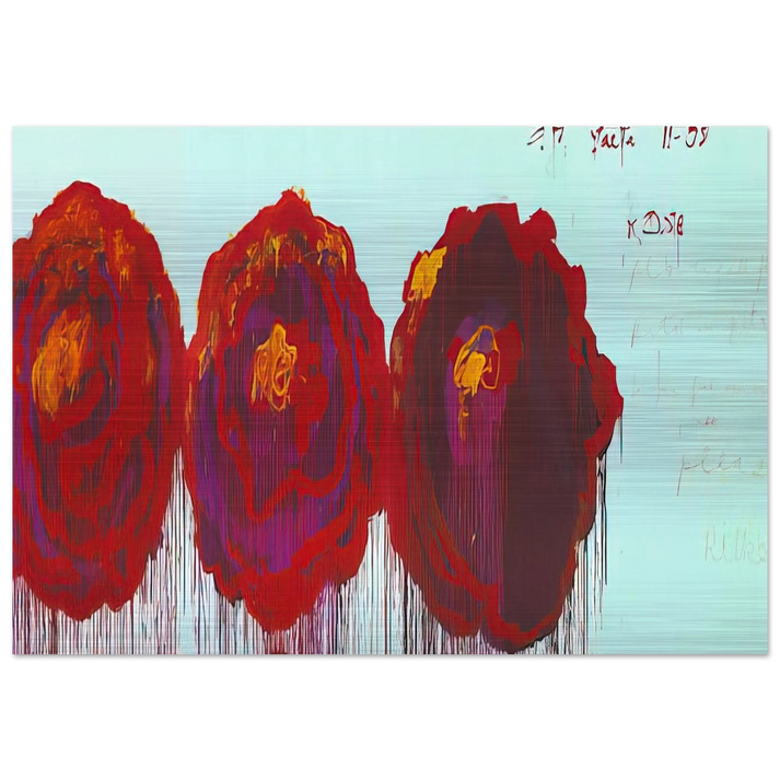 The Rose IV - Cy Twombly Brushed Aluminum Print - 70x100 cm / 28x40 inches | Cy Twombly Aluminum Print | Cy Twombly Prints