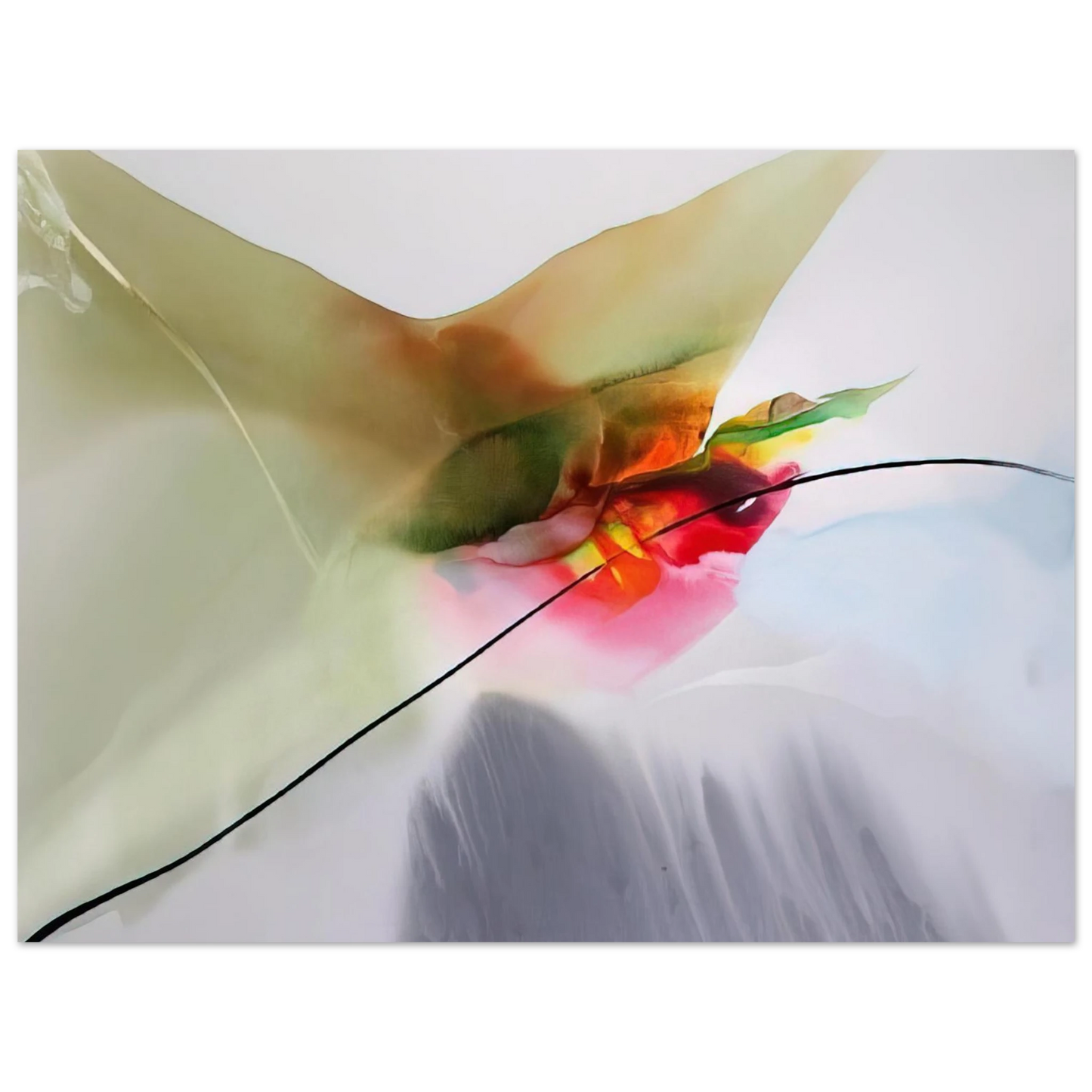 Paul Jenkins - Phenomena Sung Mantle - 1969 75x100 cm / 30x40inches Fine Art Poster