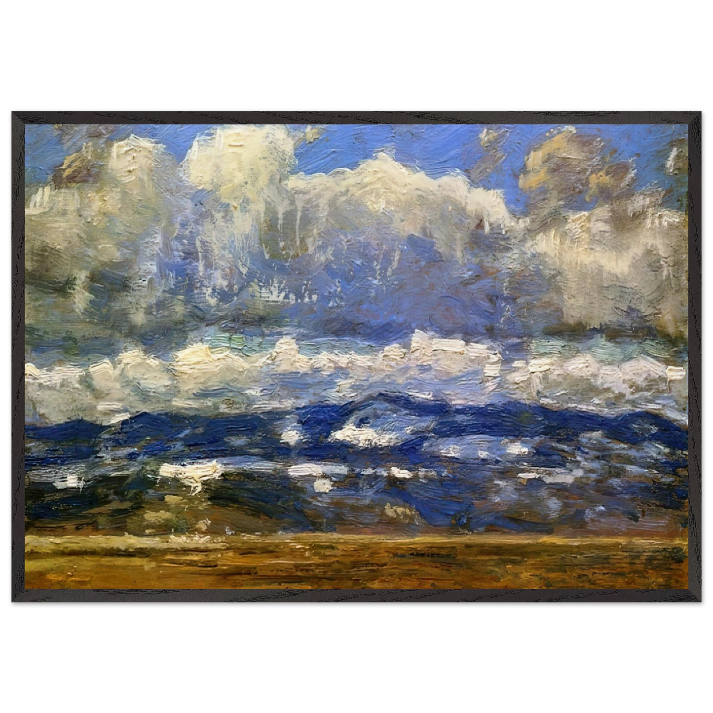 Over the Great Divide - Childe Hassam 70x100 cm / 28x40 inches Framed Art Print – Black Wooden Frame
