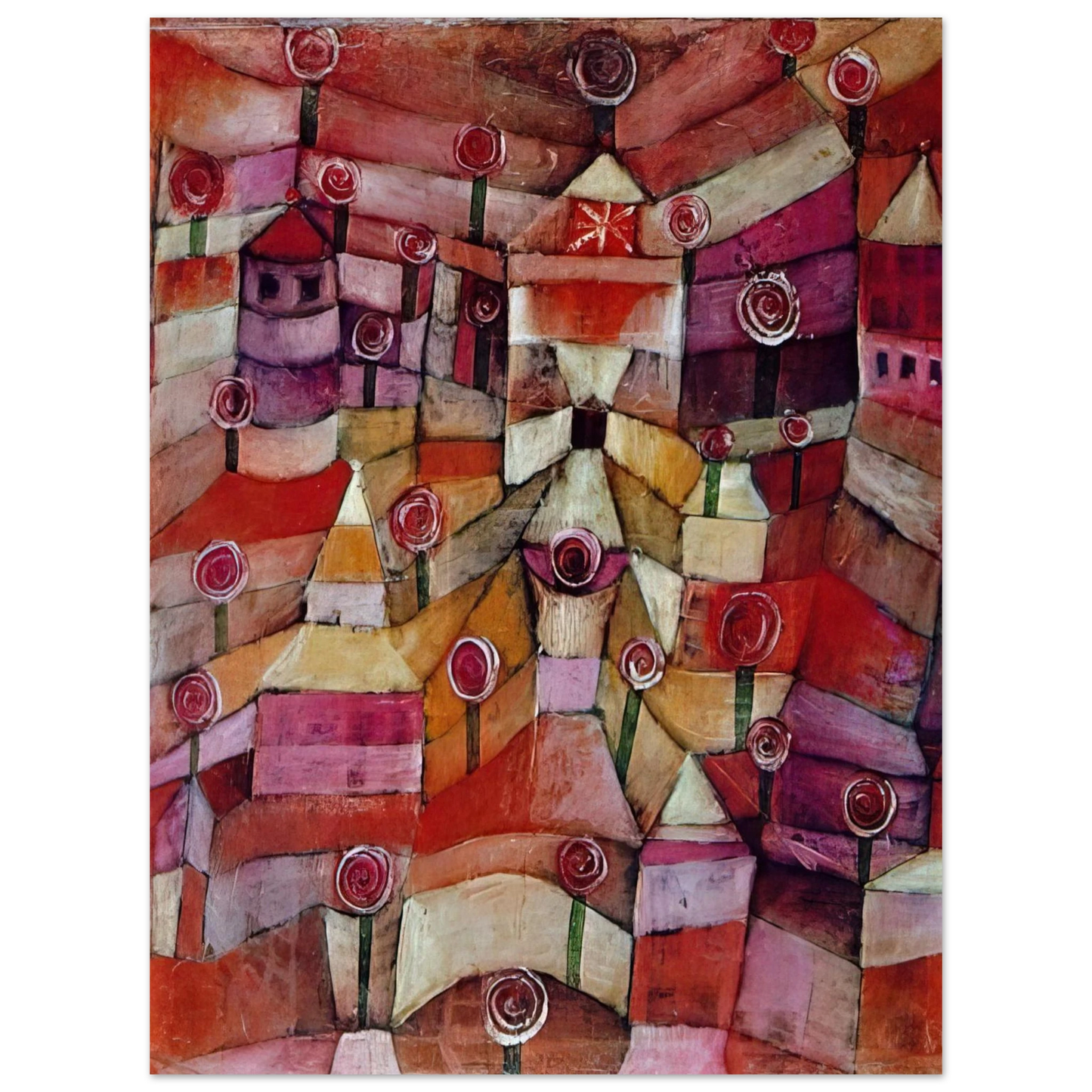 Paul Klee - ROSE GARDEN 1920 75x100 cm / 30x40inches Fine Art Poster