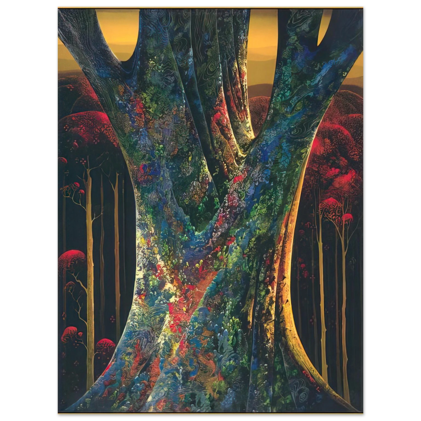 Eyvind Earle - Majestic Tree 75x100 cm / 30x40inches Fine Art Poster