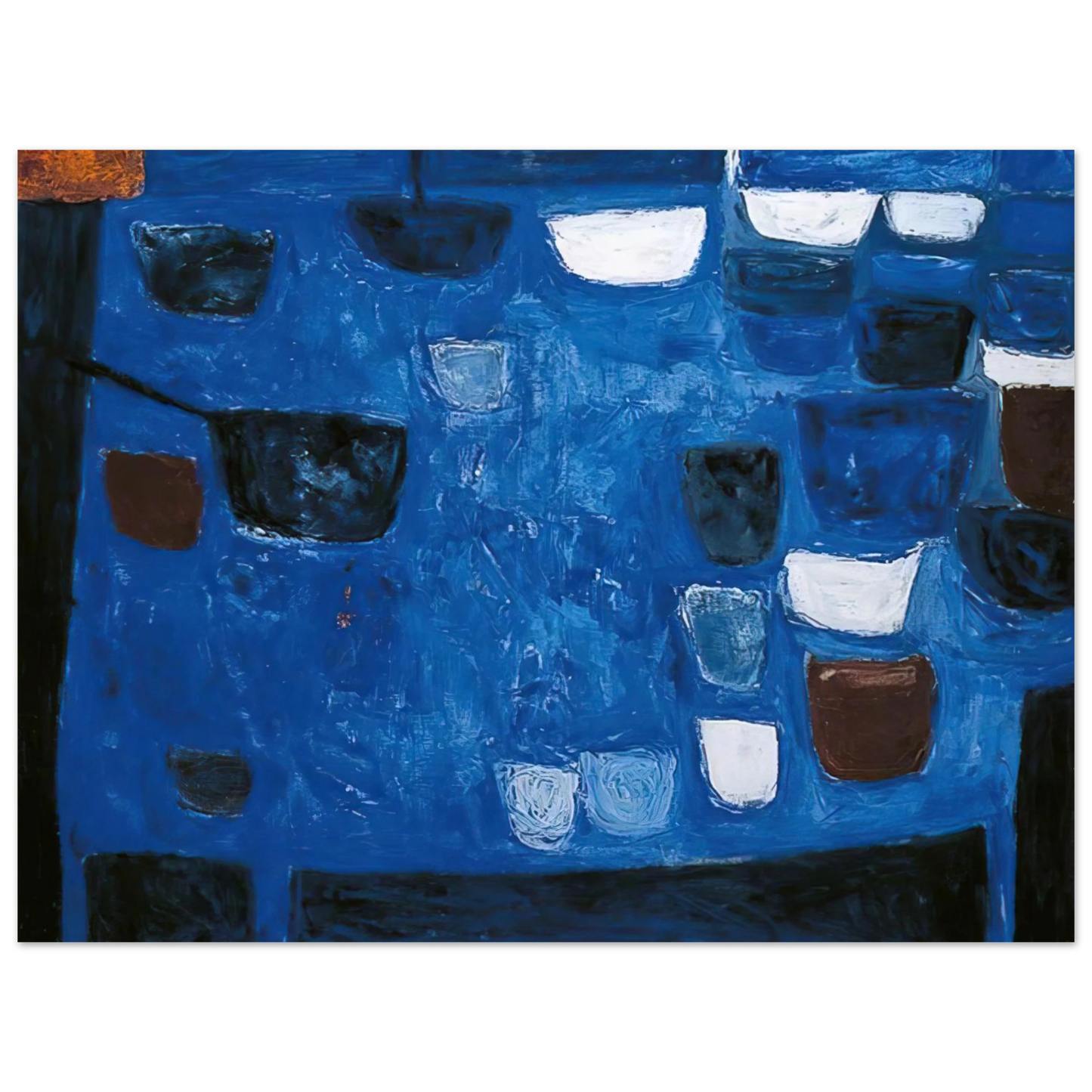 William Scott - Blue Still Life - 1957 75x100 cm / 30x40inches Fine Art Poster
