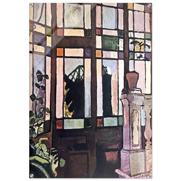 WINDOW WITH COLOURED GLASSES 1906 - Raoul Dufy Acrylic Print - 70x100 cm / 28x40″ inches