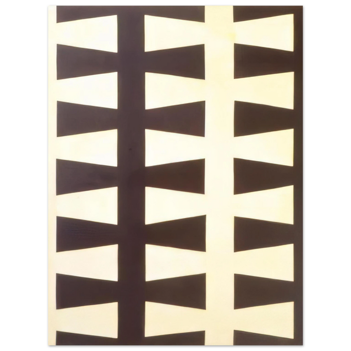 Leon Polk Smith - Black and White Repeat - 1953 75x100 cm / 30x40inches Fine Art Poster