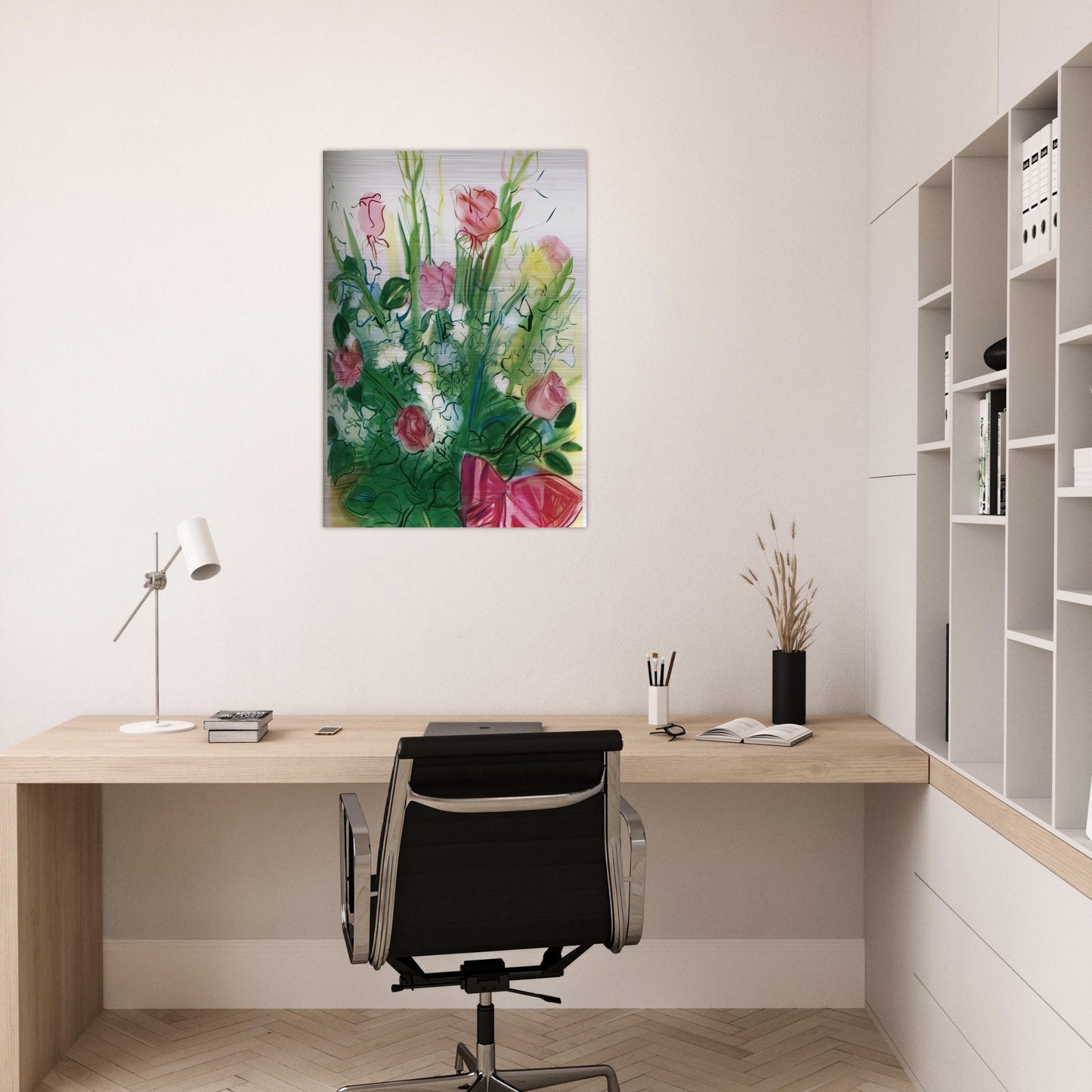 BOUQUET OF ROSES - Raoul Dufy Brushed Aluminum Print - 70x100 cm / 28x40 inches | Raoul Dufy Aluminum Print | Raoul Dufy Prints
