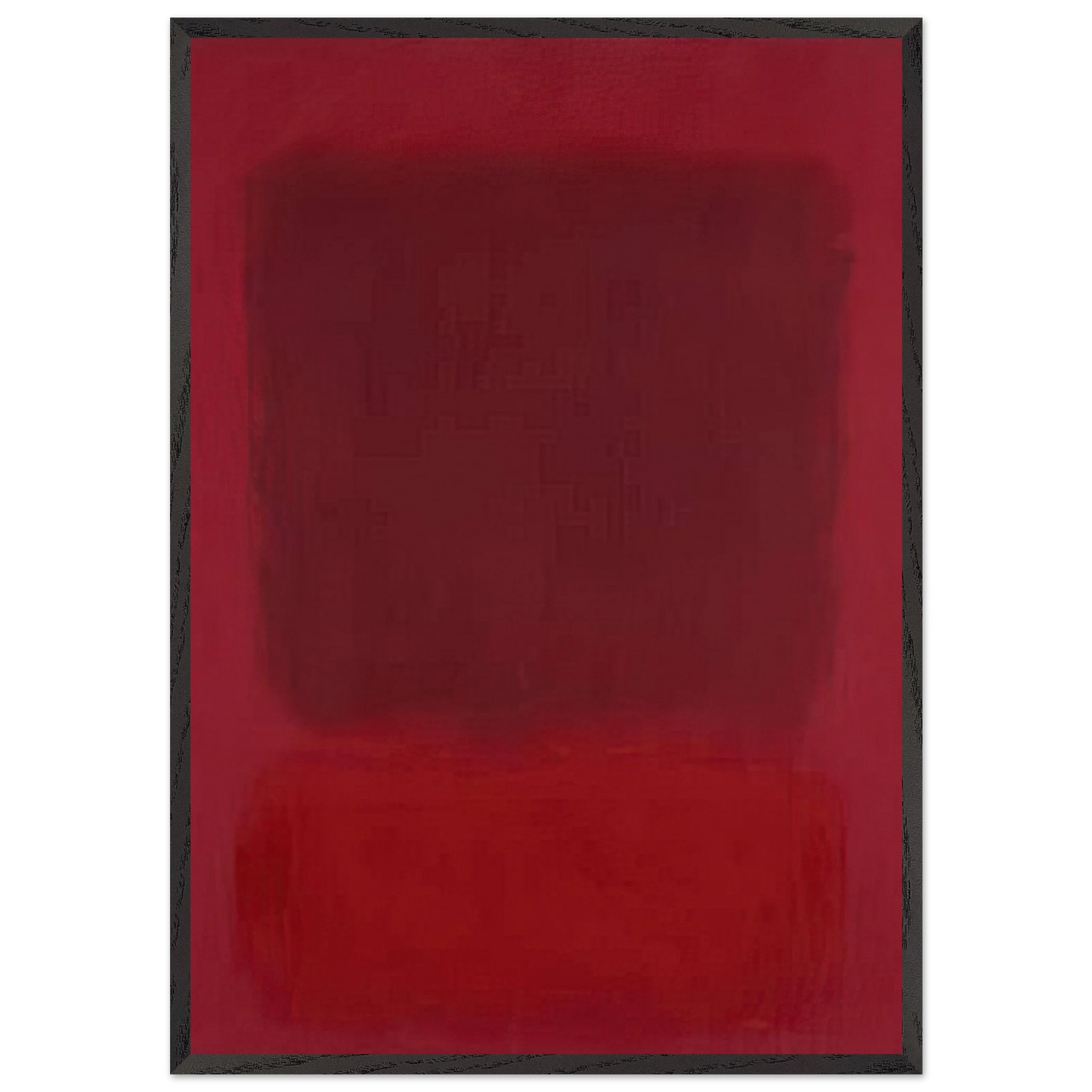 Red and Brown - 1957 - Mark Rothko 70x100 cm / 28x40 inches Framed Art Print – Black Wooden Frame