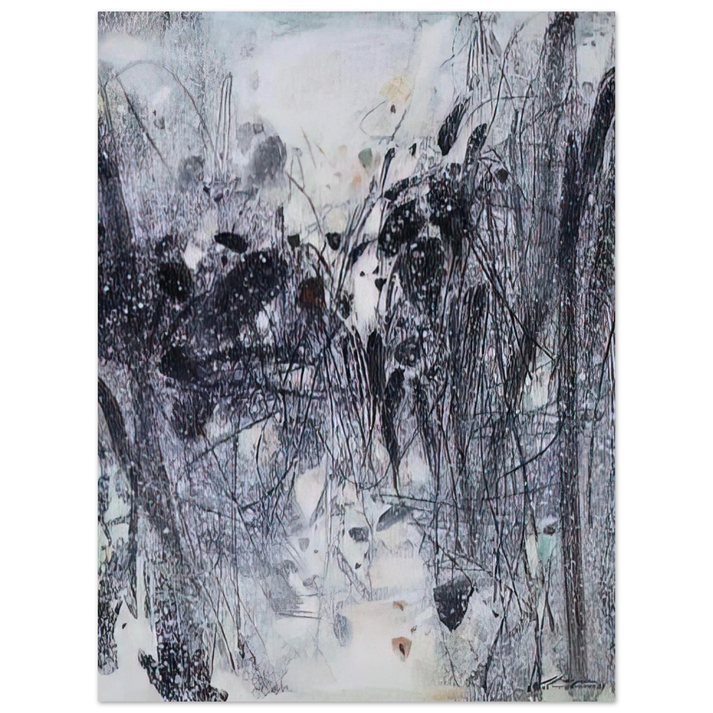 Chu teh Chun - EVOCATION BLEUE 1989 75x100 cm / 30x40inches Fine Art Poster