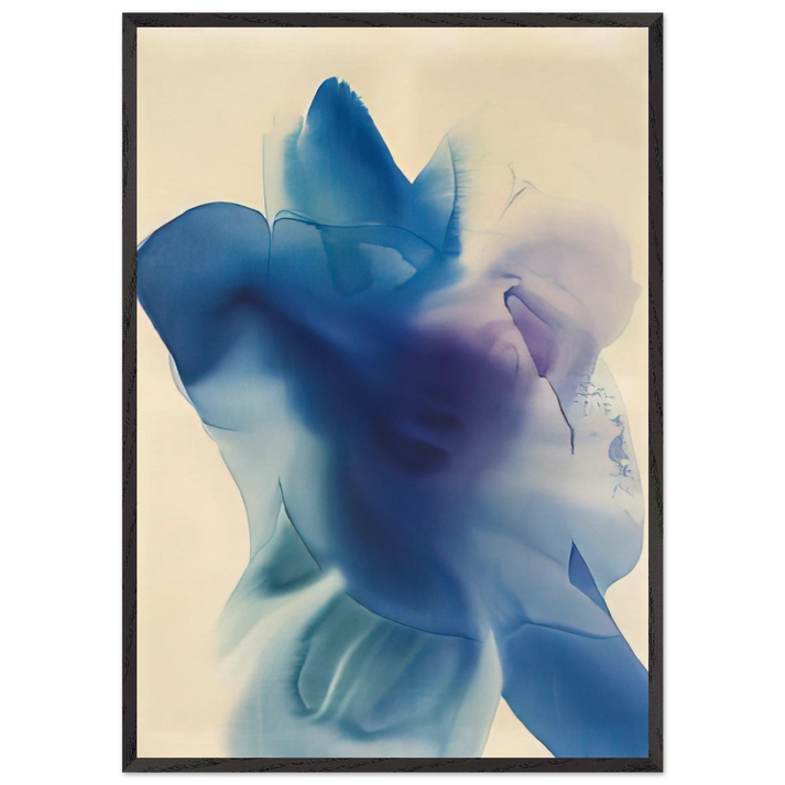 Phenomena Astral Blue - Paul Jenkins 70x100 cm / 28x40 inches Framed Art Print – Black Wooden Frame