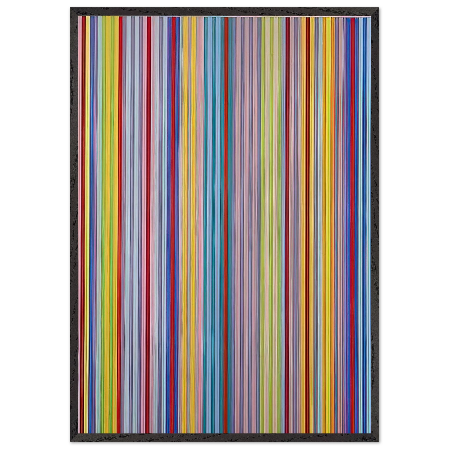 Battle for Grownups - 1970 - Gene Davis 70x100 cm / 28x40 inches Framed Art Print – Black Wooden Frame