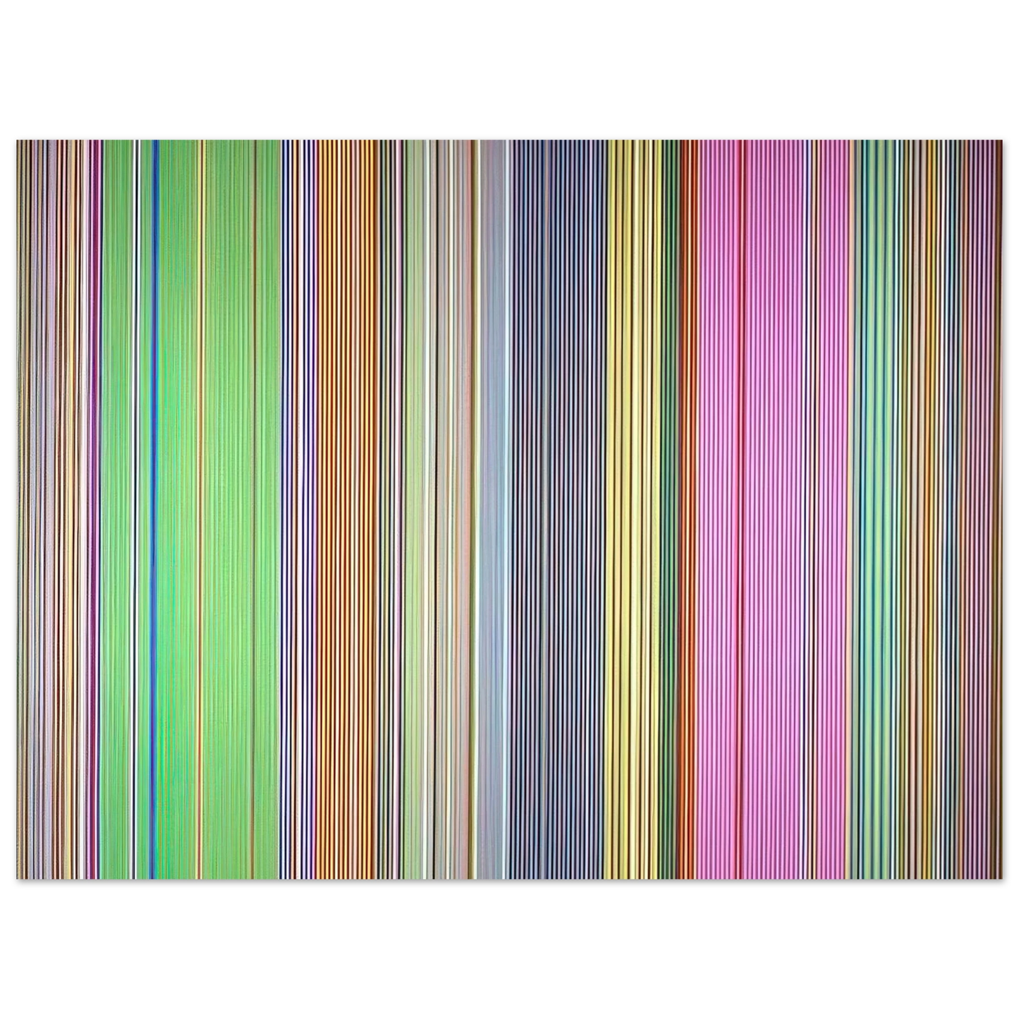 Gene Davis - Raspberry Icicle - 1967 75x100 cm / 30x40inches Fine Art Poster