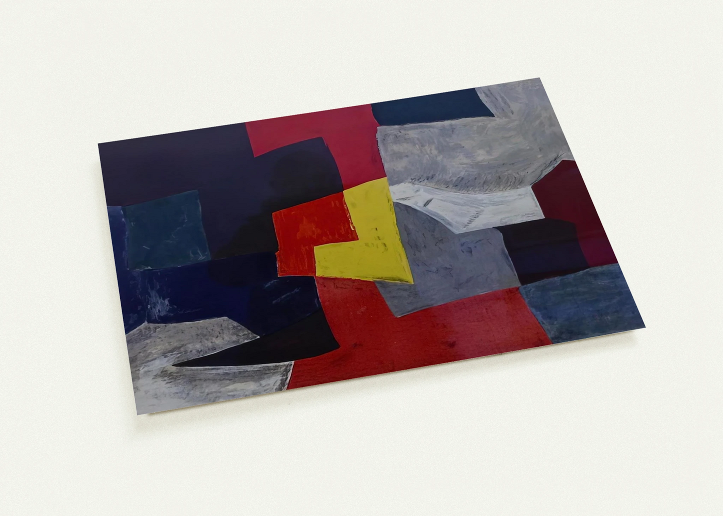Composition grise, rouge et jaune - 1960 By Serge Poliakoff Pack of 10 Post Cards | Serge Poliakoff Post Cards | A6 (10.5 x 14.8 cm) - 4.1 x 5.8 inches
