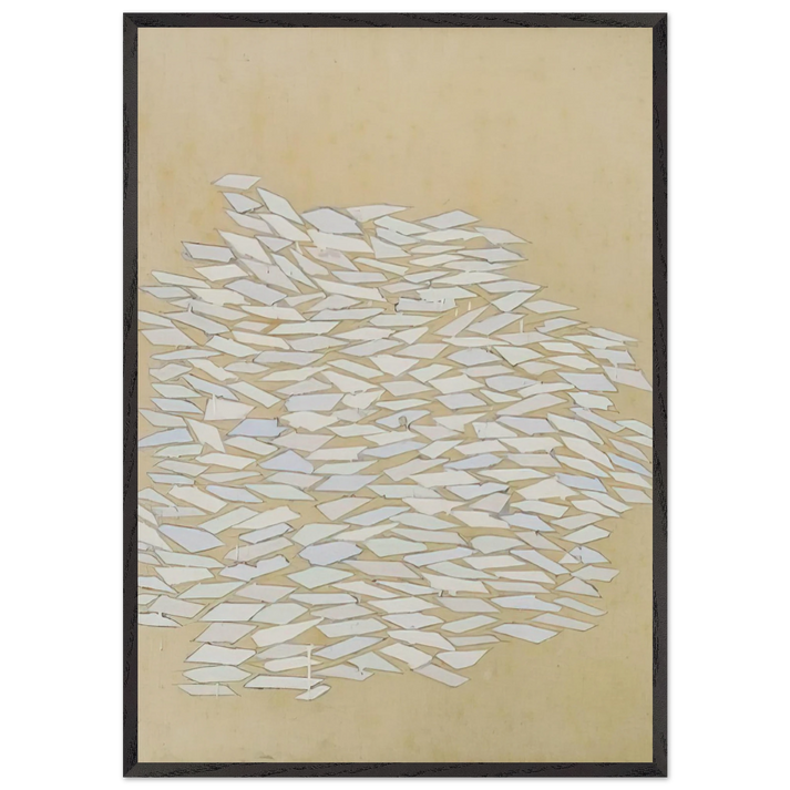 Pastel Statement - 1971 - Robert Goodnough 70x100 cm / 28x40 inches Framed Art Print – Black Wooden Frame