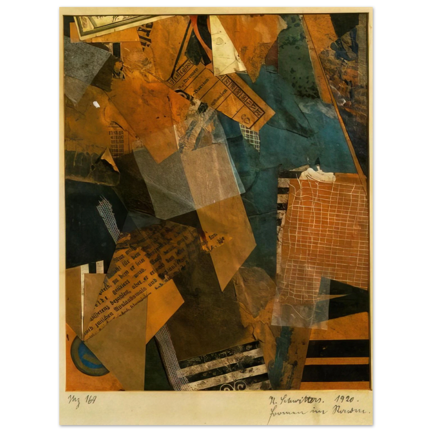 Kurt Schwitters - FORMS IN SPACE 1920 75x100 cm / 30x40inches Fine Art Poster