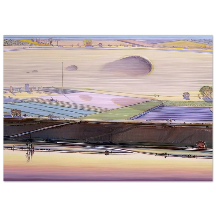 River Cloud - 2002 - Wayne Thiebaud Brushed Aluminum Print - 70x100 cm / 28x40 inches | Wayne Thiebaud Aluminum Print | Wayne Thiebaud Prints