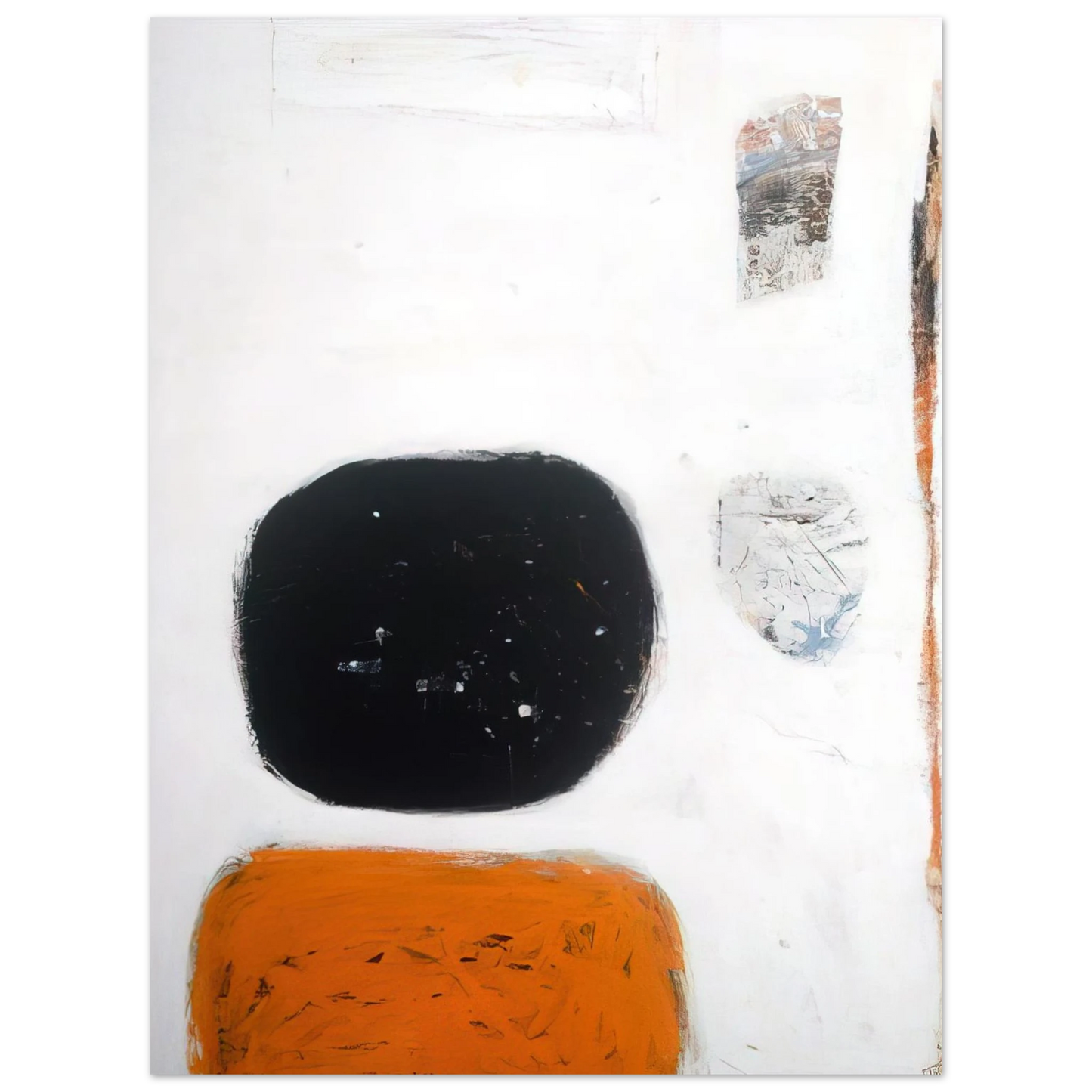 William Scott - Orange, Black and White - 1960 75x100 cm / 30x40inches Fine Art Poster