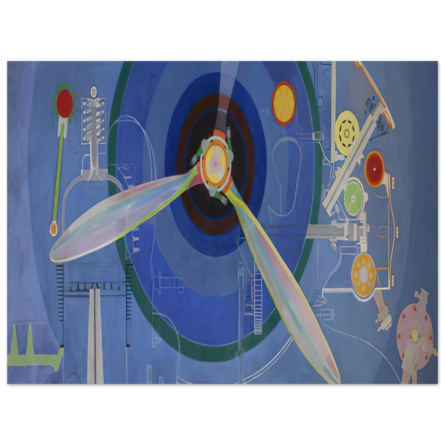 Sonia Delaunay - HELICE DECORATION POUR LE PALAIS DE L AIR EXPOSITION INTERNATIONALE DES ARTS ET DES TECHNIQUES DANS 1937 75x100 cm / 30x40inches Fine Art Poster