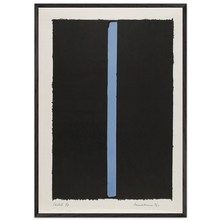 Canto II - Barnett Newman 70x100 cm / 28x40 inches Framed Art Print – Black Wooden Frame