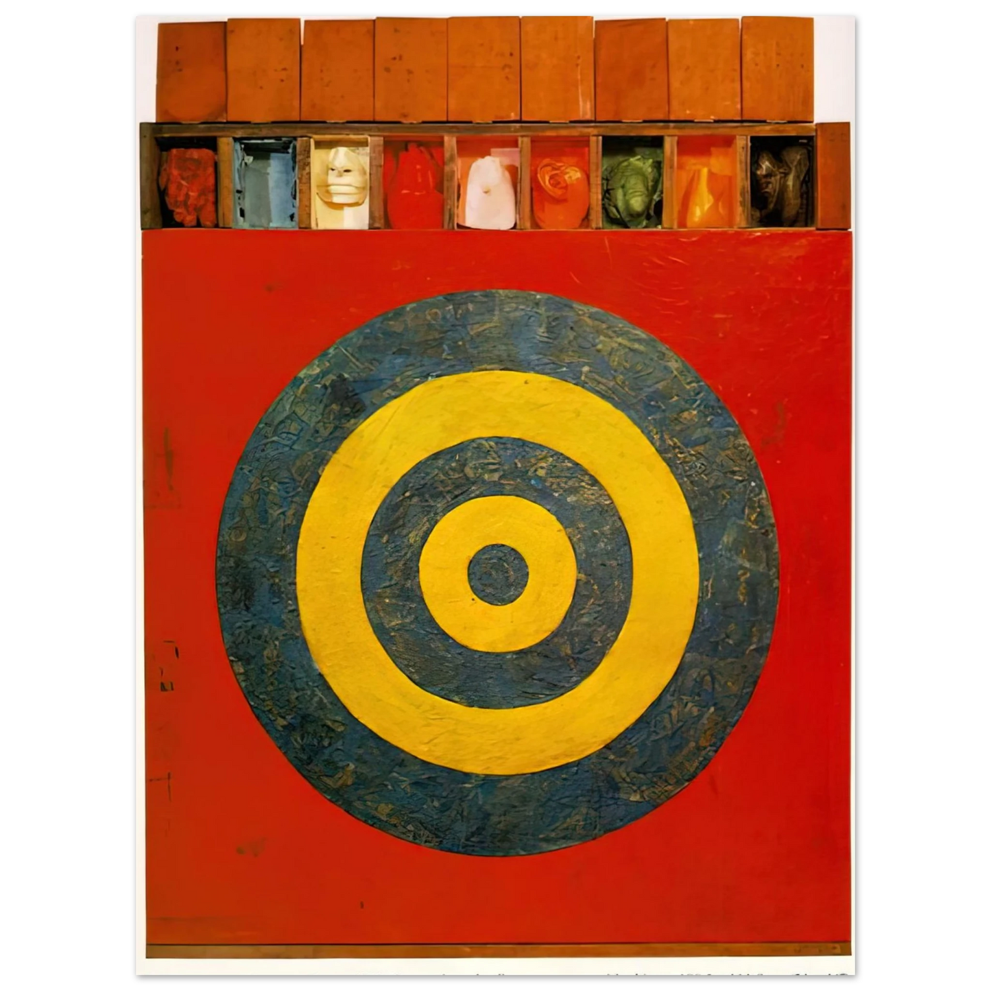 Jasper Johns - TARGET WITH PLASTER CASTS 1955 75x100 cm / 30x40inches Fine Art Poster