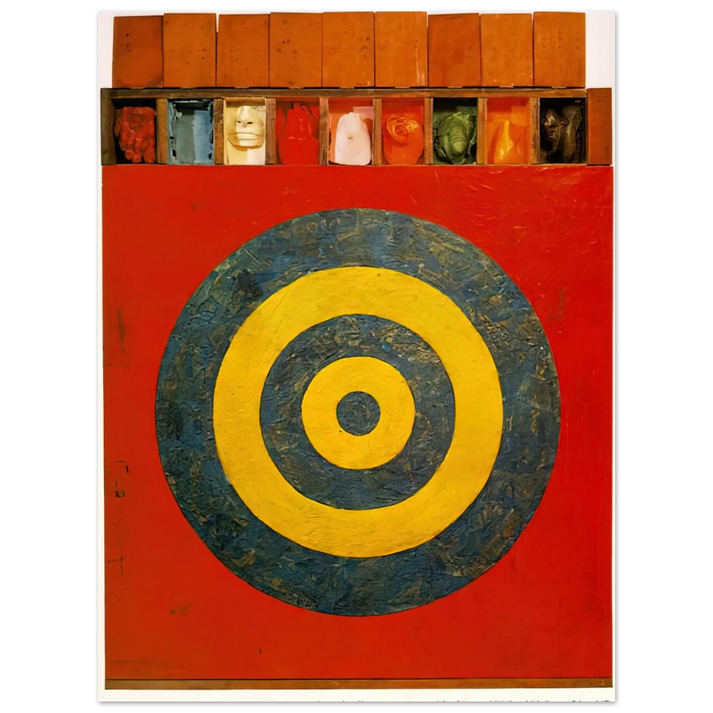 Jasper Johns - TARGET WITH PLASTER CASTS 1955 75x100 cm / 30x40inches Fine Art Poster