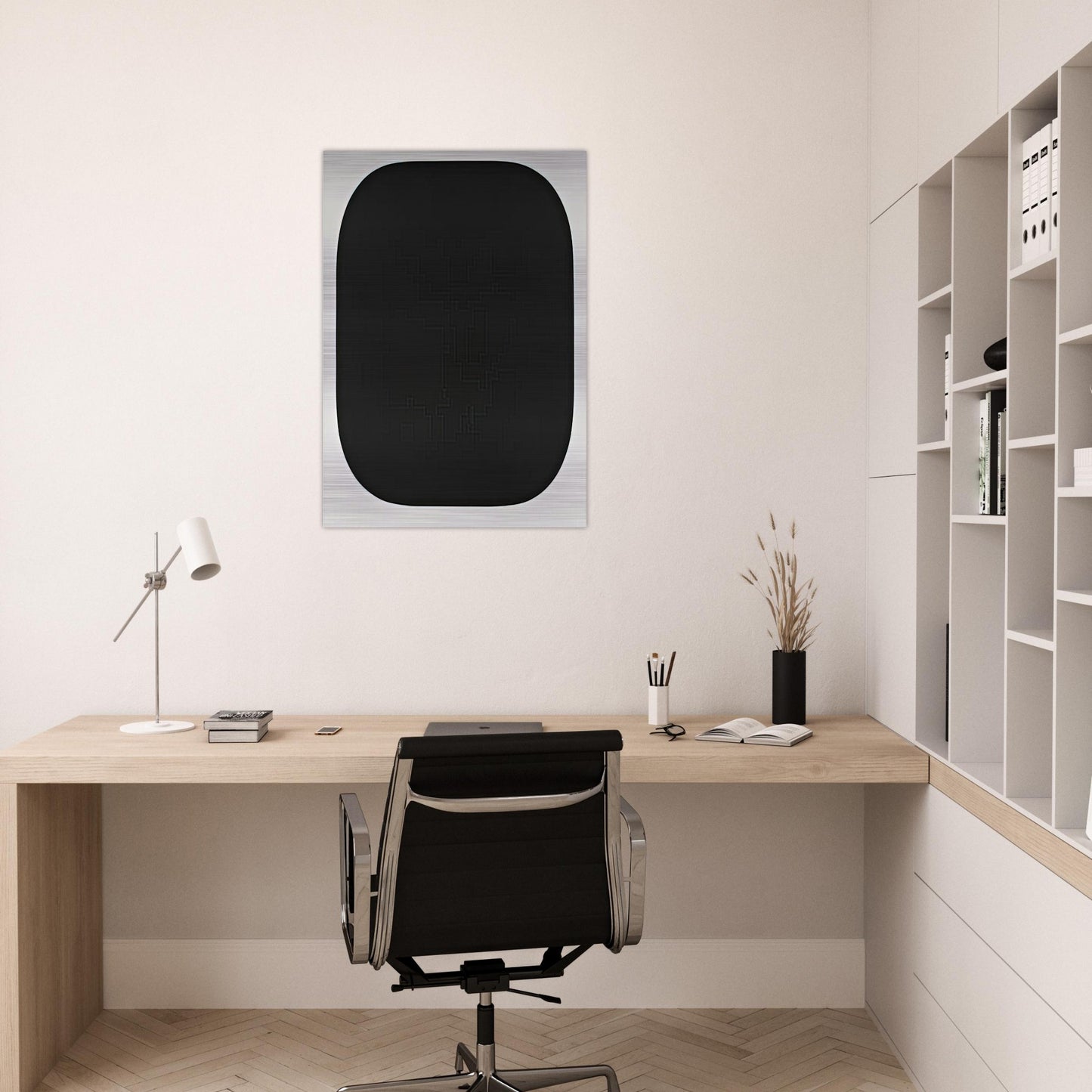 Black Variation IV, from Second Curve series - Ellsworth Kelly Brushed Aluminum Print - 70x100 cm / 28x40 inches | Ellsworth Kelly Aluminum Print | Ellsworth Kelly Prints