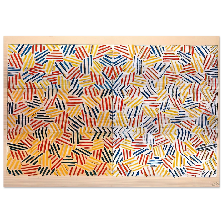 CORPSE AND MIRROR 1969 2 - Jasper Johns Brushed Aluminum Print - 70x100 cm / 28x40 inches | Jasper Johns Aluminum Print | Jasper Johns Prints